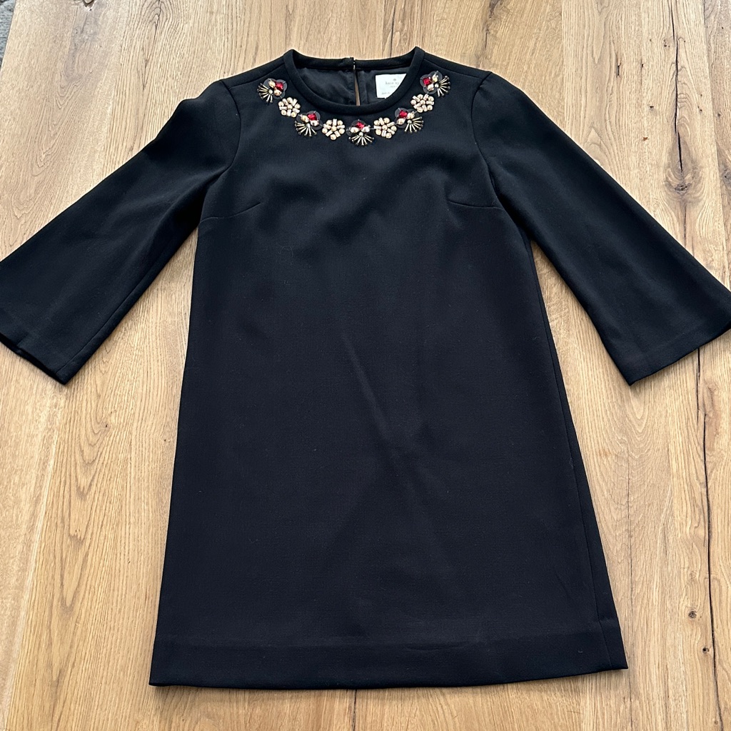 Kate Spade Black Dress With Floral Detail